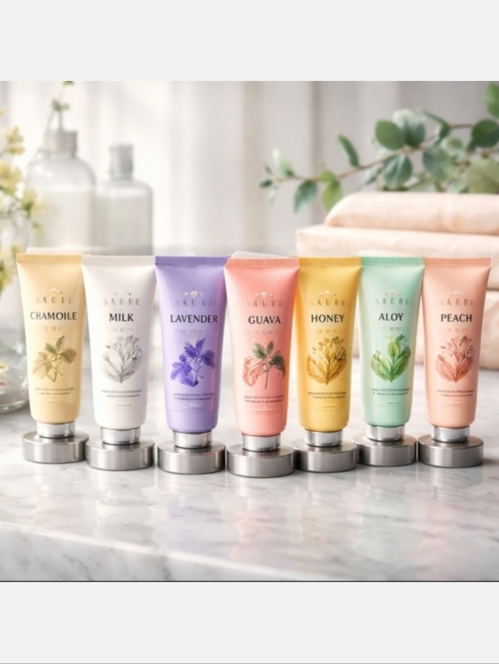 Viscoo Plant Hand Cream Set - 7 Pack  Nurishing Luxurios Feel Delightful Scents